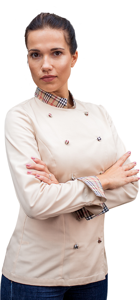 Kremowa bluza kucharska damska