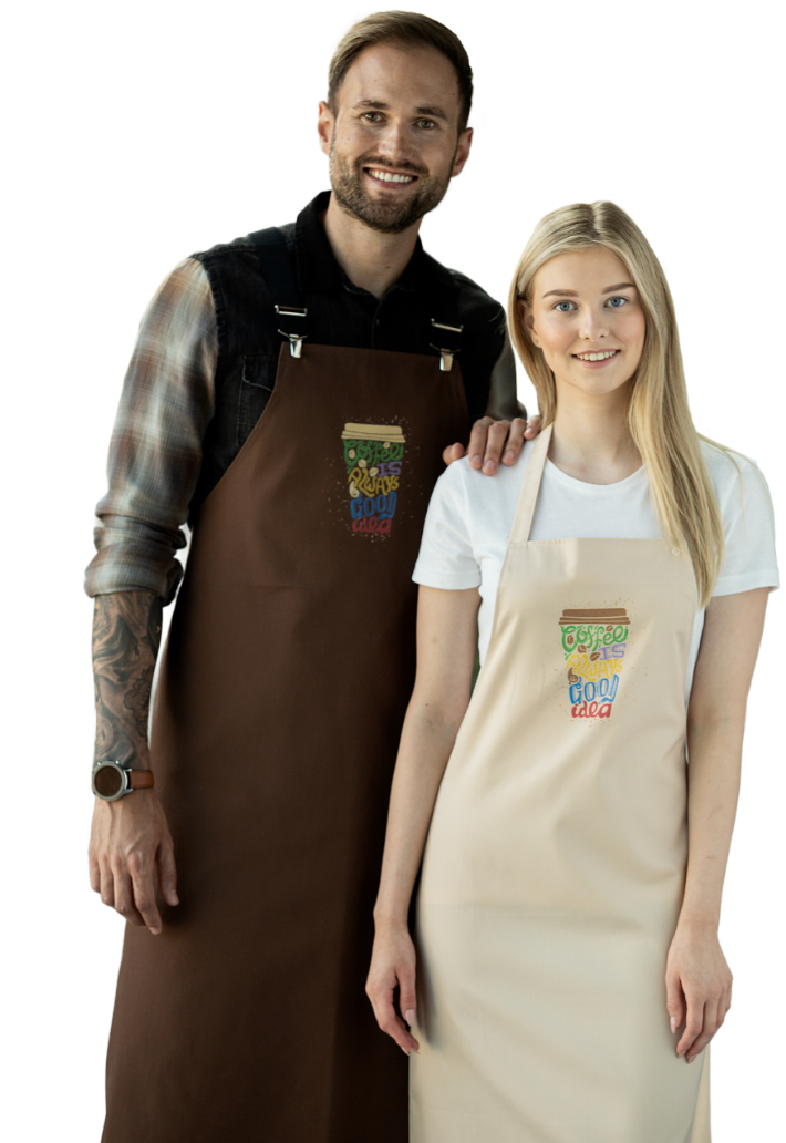 Nowoczesny fartuch do kawiarni